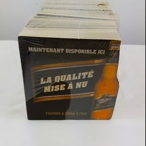 - Miller Genuine draft 100 cardboard coasters